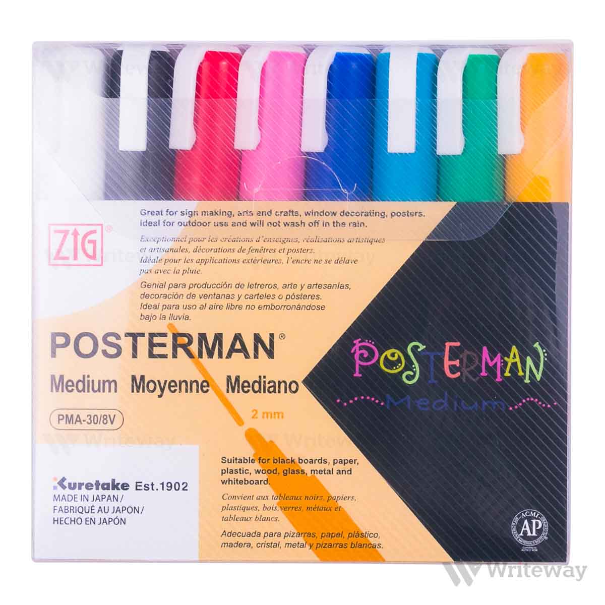 KURETAKE ZIG POSTERMAN MEDIUM (PACK OF 8)